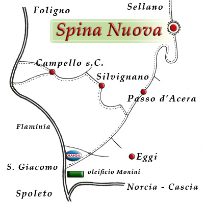 cartina dell'Umbria